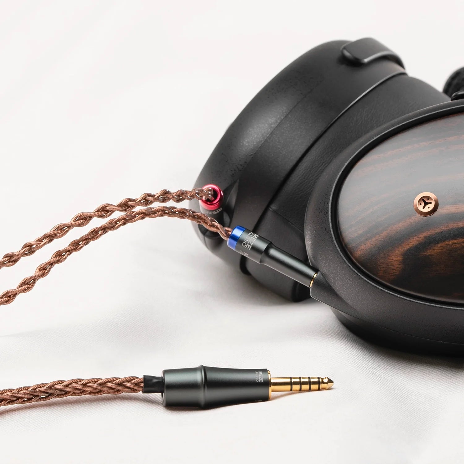 Meze Audio Mono 3.5 mm copper PCUHD premium headphone cable with the Meze Audio premium audiophile close-back headphone